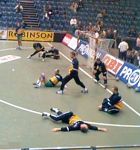 Das h�tten sich die Wetzlarer Spieler beim Aufw�rmen sicherlich nicht gedacht: Eine Sieg-Chance in Kiel...