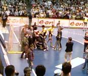 Verst�ndlicher Jubel bei den Schwartauer Spielern nach dem Pokalerfolg...