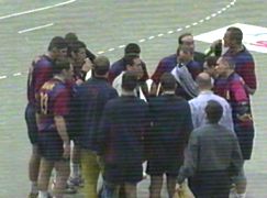 22. Minute, 11:7: Barcelona nimmt eine Auszeit.