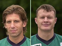 Torgef�hrlich: LA Tomas Axner (links) und Kreis Dimitri Kouzelev (rechts).