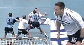 Bjerre bringt den THW mit 25:24 in F�hrung.