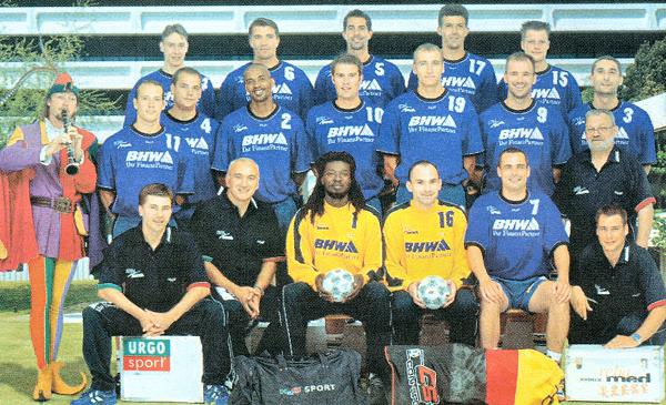 Hinten von links: Weber, Sando, Fog, Hauck, GlatzMitte von links: Rattenf�nger, Gielen, Melching, Latchimy, Leckelt, Piller, Radoncic, Kovacevic