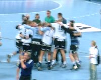 Jubel beim THW nach dem Sieg.