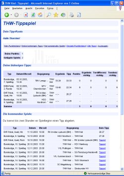 Das Tippspiel beginnt wieder.