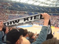 Jubel bei den Fans nach dem tollen Sieg.