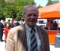 War als Gl�cksbringer mitgereist: Hein Dahlinger.