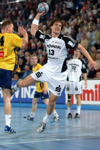 Marcus Ahlm warf seine f�nf Tore alle in der ersten H�lfte.