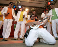 Nikola Karabatic �berzeugte auch an der Gitarre.