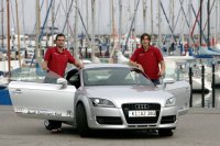 Marcus Ahlm und Viktor Szilagyi auf Testfahrt.