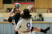 Bereits Gegner im jeweiligen National-Trikot: Christian Zeitz und Spyros Balomenos. 