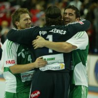 Jubel bei den Ungarn nach dem dramatischen Ende.