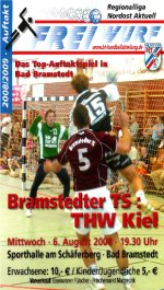 Am 6. August tritt der THW zu einem Testspiel bei der Bramstedter TS an.