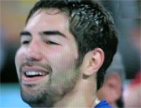 Freude bei Nikola Karabatic �ber die Goldmedaille.