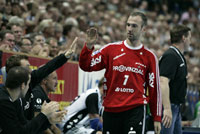 Thierry Omeyer hatte nach starken 38 Minuten im Tor fr�h Feierabend.