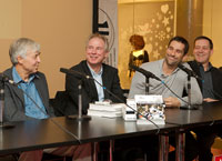 Hatten sichtlich Spa�: Huschel Welz, Uwe Schwenker, Stefan L�vgren und Alfred Gislason.