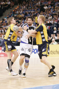 Nikola Karabatic erzielte alle seine f�nf Treffer im ersten Durchgang.