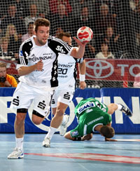 Christian Sprenger auf dem Weg zu einem seiner vier Treffer. 