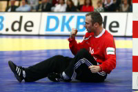 Thierry Omeyer bejubelt eine seiner 13 Paraden.