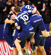 Jubel bei Island �ber Bronze.