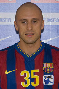 Mehr als nur ein "Backup" f�r Laszlo Nagy: Mit Konstantin Igropulo verf�gt Barcelona nun �ber zwei starke Linksh�nder im R�ckraum.