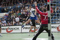 Thierry Omeyer zeigte neun Paraden. Linksau�en Andreas Kunz war gegen ihn aber nicht erfolgreich.