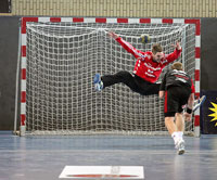 Andreas Palicka hielt in der Schlussphase zwei Siebenmeter und damit seine Mannschaft im Pokal.