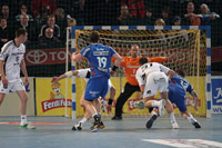 Christoph Theuerkauf �berzeugte beim TBV Lemgo am Kreis und blieb ohne Fehlwurf.