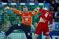 Andreas Palicka �berzeugte in  der ersten Halbzeit mit zahlreichen Paraden.