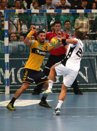 Das Duell der Linksh�nder entschied Christian Zeitz gegen Alexander Petersson klar f�r sich.