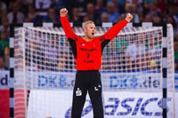 Johan Sj�strand war mit zahlreichen Paraden einer der Garanten des Erfolgs.