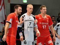 Rene Toft Hansen wurde von  Felix Danner und Philipp M�ller gut bewacht.