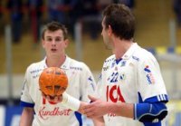 Schwedischer Meister 2003: Martin Boquist und Magnus Wislander.