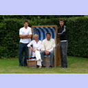 Golfen 2005: Sportliche Familie: THW-Neuzugang Nikola Karabatic brachte zum Saisonauftakt gleich seine Familie mit: Mutter Radmila, Vater Branko und seinen Bruder Luka, franz�sischer Jugendmeister im Tennis.