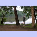 Trainingslager 2005: Festes Ritual: Kurz nach sechs geht es zum morgendlichen Waldlauf rund um den M�hlenteich.