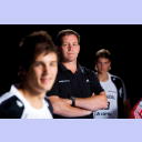 Alfred Gislason zwischen Tim Philip Jurgeleit (vorn) und Hendrik Pekeler (hinten).