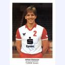 Autograph card Alfred Gislason 1985.