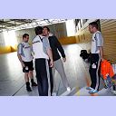 Nikola Karabatic begr��t Bruno Martini.