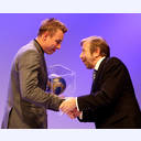 Champions Draw 2009: Ehrung als CL-Topscorer 2008/2009.