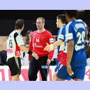 EM 2010: GER-FRA: Diskussion zwischen Torsten Jansen und Thierry Omeyer.