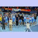 Jubel beim HSV nach dem Sieg.