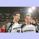 Gl�cklich nach dem Sieg.