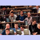 EM 2008: HUN-SWE: L�vgren und Wislander als Kommentatoren auf der Bank.