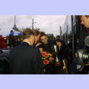 EHF-Pokal-Finale 2002, R�ckspiel: Empfang am Vereinsheim - L�vgren mit Oberb�rgermeister Gansel und Provinzial-Vorstandsvorsitzendem Reime.