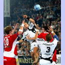 Spielszene gegen Hafnarfj�rdur.