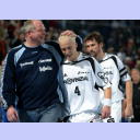 Schwerins Manager Krieter mit Johan Pettersson.