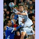 Frode Hagen �berspringt Christian Schwarzer.