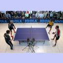 J�rg Rosskopf (rechts oben) und Dr. Dirk Luckow (rechts unten, Direktor der Kunsthalle) trafen in der Kunsthalle Kiel auf Jan-Ove Waldner (SWE, links unten) und Johan Petersson (links oben).