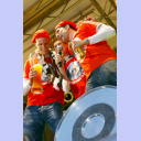 Meisterfeier auf dem Kieler Rathausplatz und wilde Gesangseinlagen. Von Links: Dennis Klockmann, Daniel Sommerfeld und Stefan L�vgren.