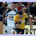 Mogensen jubelt, im Hintergrund Lundstr�m.