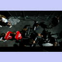 Der THW schw�rt sich vor dem Einlaufen in den Katakomben der Campushalle ein.